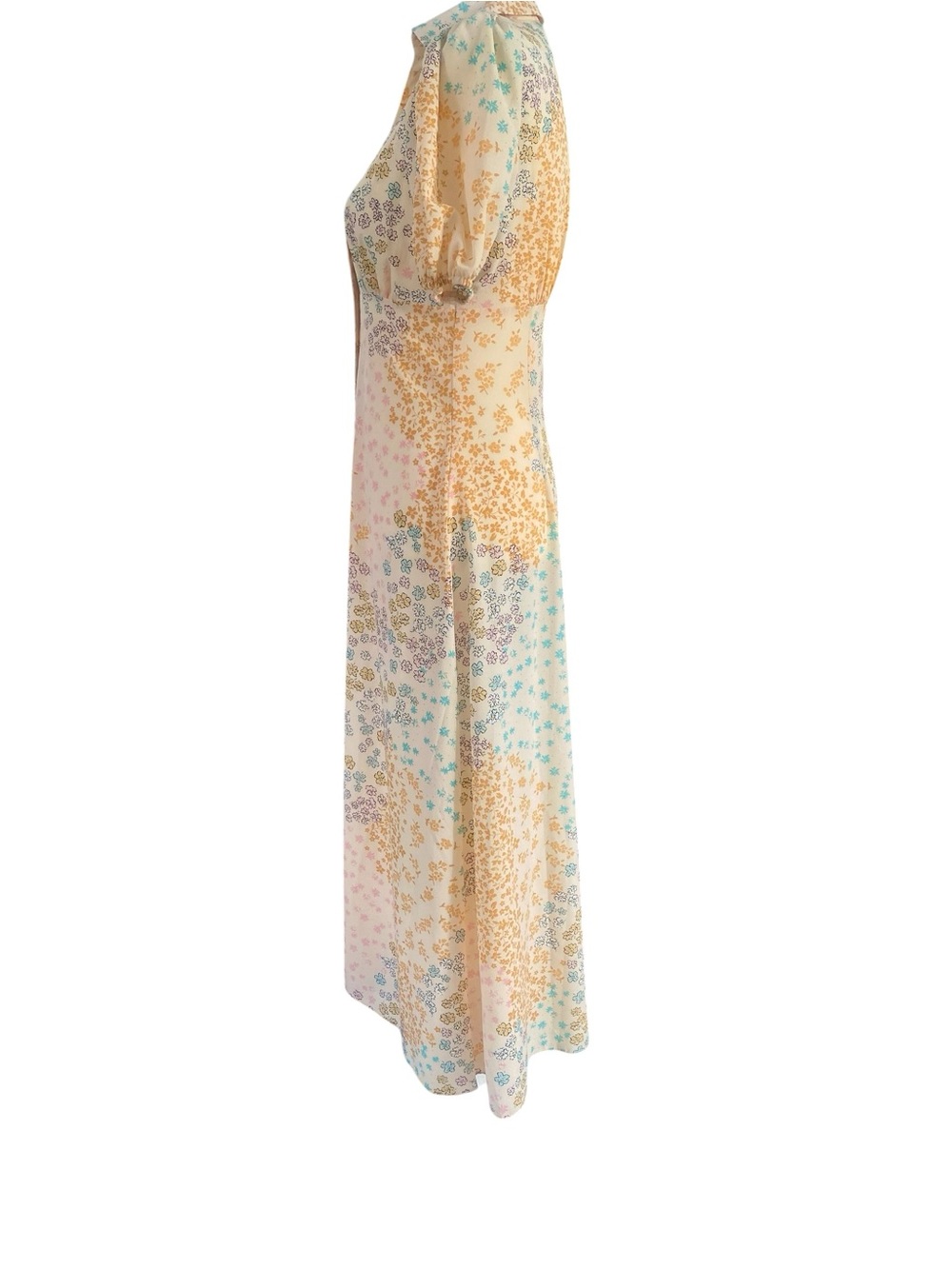 ASOS Design Floral Maxi Dress Size 4 Cottagecore Prairie Puff Sleeve - Picture 5 of 12